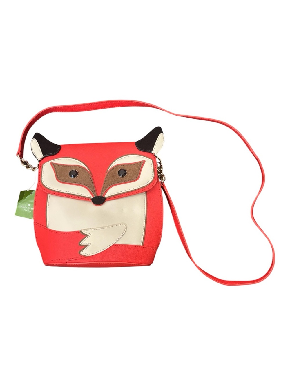 Kate Spade Fox Crossbody Bag Blaze a Trail Fox Multi Red Cream NWT Animal Bag